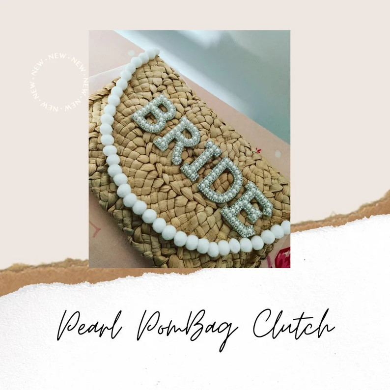 Bride PomBag hen party beach holiday bag clutch wedding bridal party | Etsy (US)