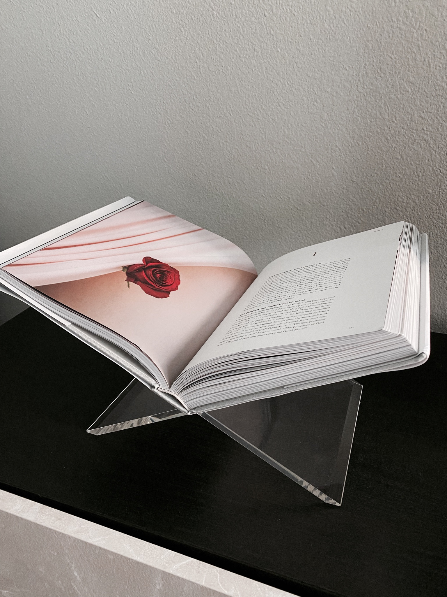 An inexpensive way to change up your decor is to get an acrylic book stand and use one of your favorite coffee table books!

When you’re in the mood for change, just flip to a page that you feel speaks to you!

This is what mine looked like this past week for Valentine’s Day!

#LTKunder100 #LTKhome