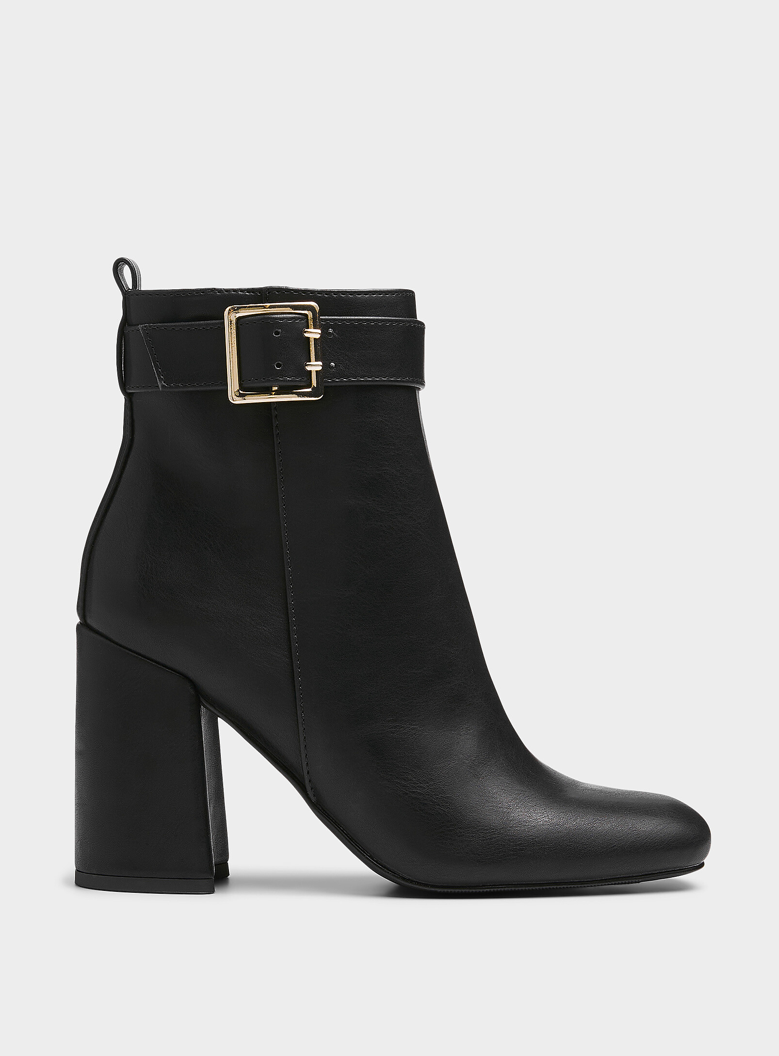 Steve Madden - Charity belted block-heel boots (Women, Black, 8.5) | Simons