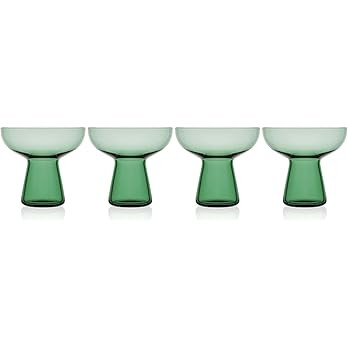 Mikasa Phoebe Margarita Cocktail Glass, Set of 4, Sage | Amazon (US)
