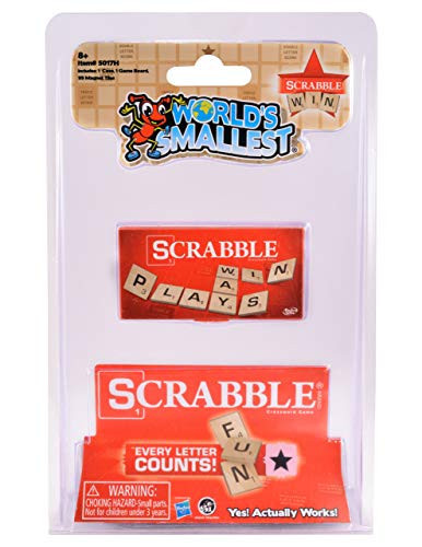 World's Smallest Scrabble, Miniature Magnetic Board, 98 Letters, 5 Blank Tiles & Portable Case, Family Game, Classic Scrabble Game, Perfect for Stocking Stuffers, Easter Gifts, Party Favors, Ages 8+ | Amazon (US)