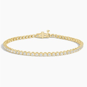 18K Yellow Gold 7 in. Certified Lab Diamond Tennis Bracelet (2 ct. tw.) | Brilliant Earth