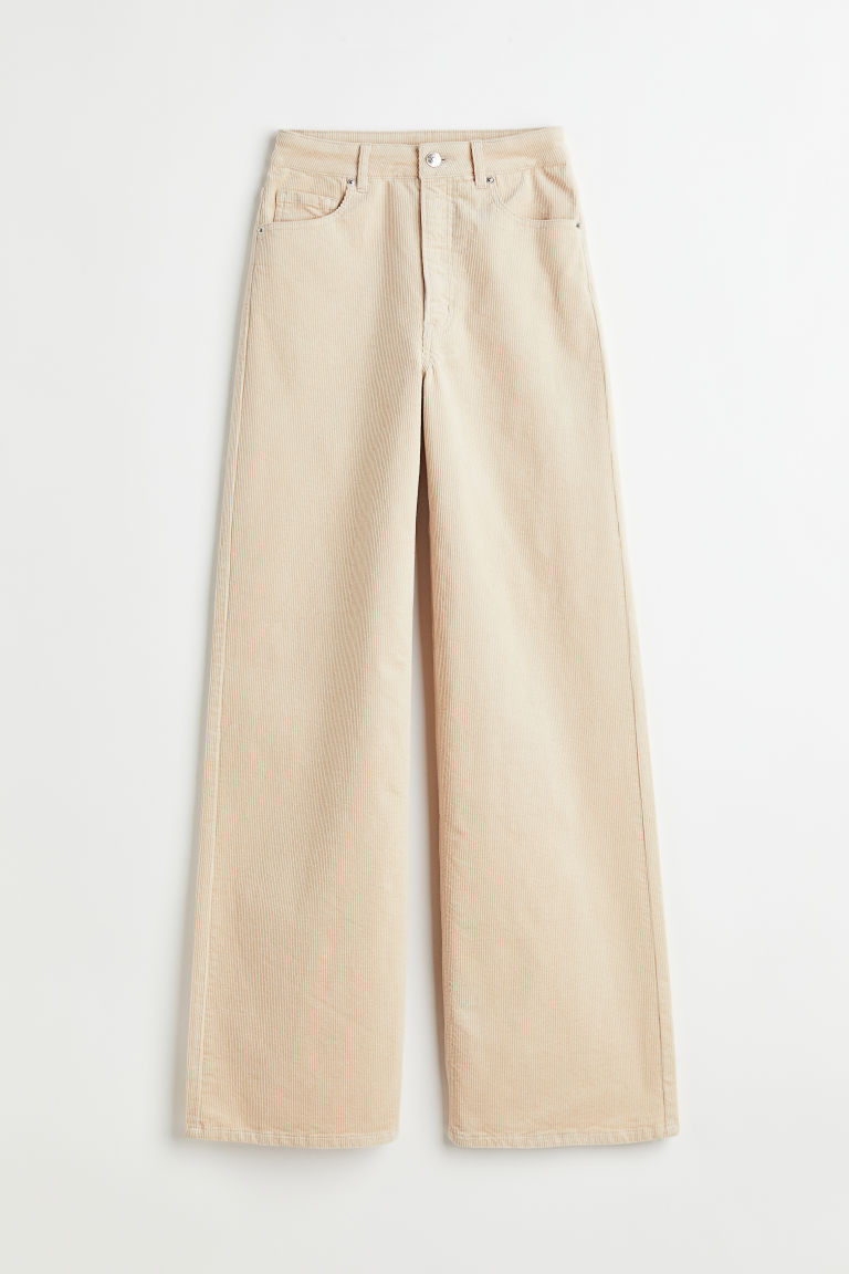 H & M - Corduroy Pants - Beige | H&M (US + CA)
