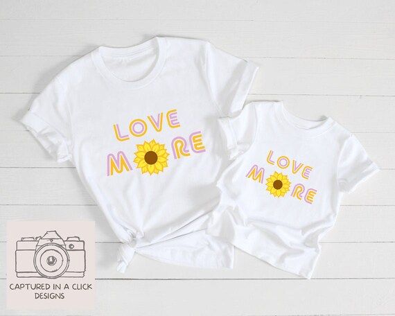 Love More Sunflower T-shirt | Peace Love Sunflower | Sunflower Love Tees | Flower Shirt | Sunflow... | Etsy (US)