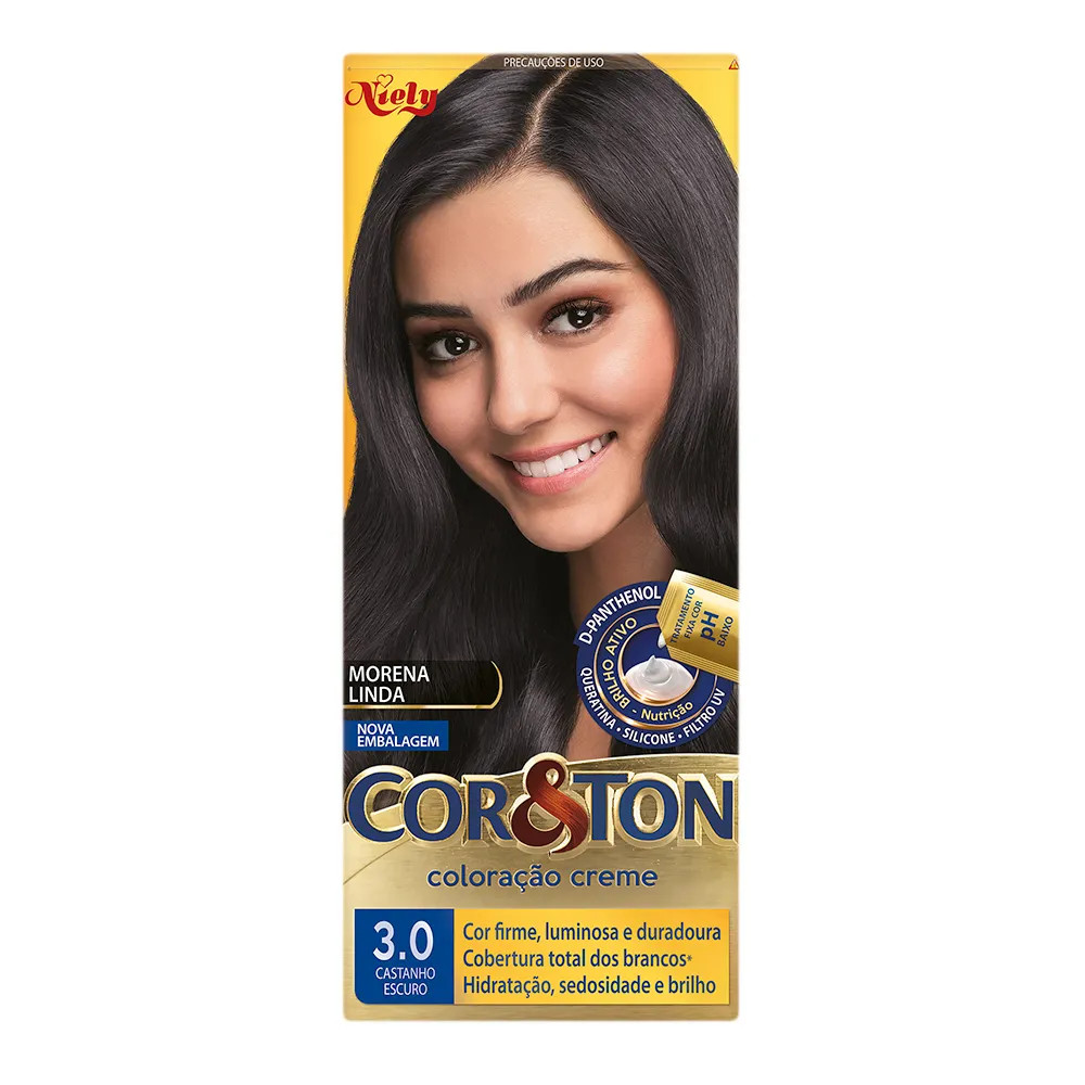 Coloração Niely Cor&Ton Castanho Escuro 3.0 | Drogaria Araujo (BR)