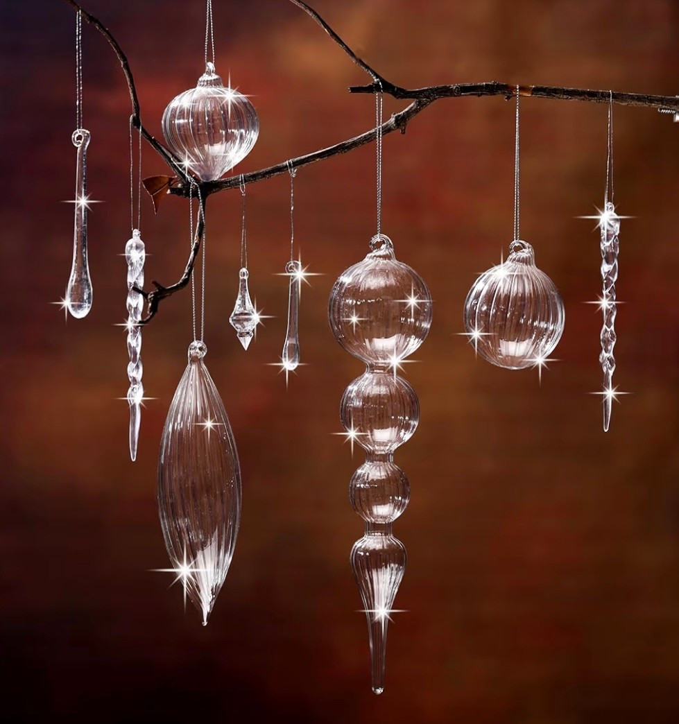 YOU WILL NEED TO SUPPLY YOUR OWN HOOKS OR STRING 

24 Pcs And 104 piece Christmas Crystal Glass Ornaments Clear Vintage Acrylic Hanging Ornaments Christmas Drop Icicle Teardrop Ball Decorations for Xmas Tree Winter Party Supplies, 15 Style Assorted Size

#LTKGiftGuide #LTKHoliday #LTKHome
