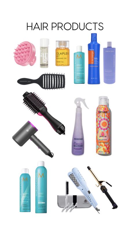 My favorite hair products! Shampoo, conditioner, brushes, hair dryers, leave in conditioner, dry shampoo, hairspray, curling iron, etc

#LTKstyletip #LTKunder100 #LTKbeauty