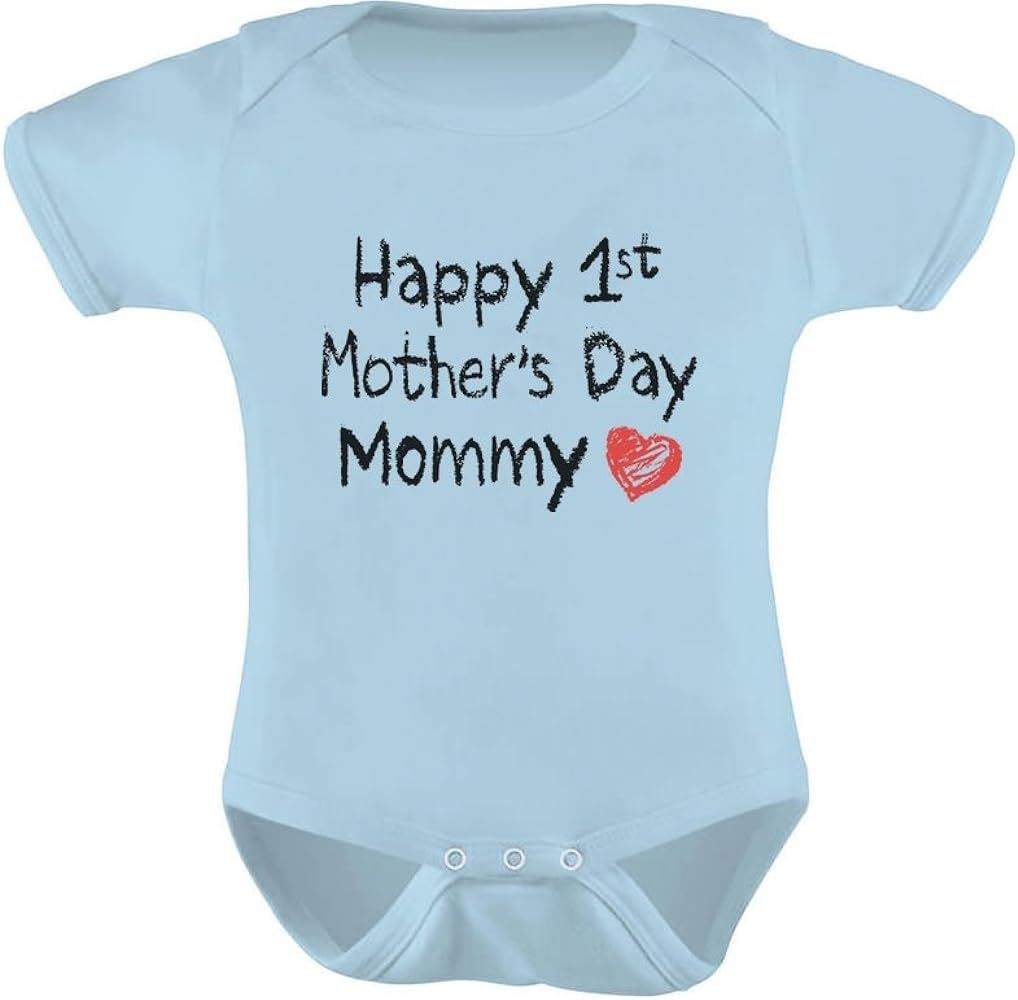 Happy First Mothers Day New Mom Gifts for Women Infant Baby Boy Girl Outfit | Amazon (US)
