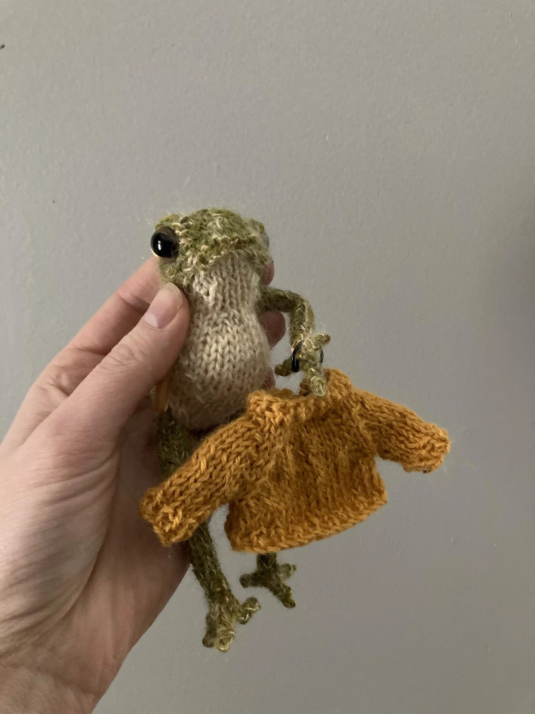 Hand Knit Frog Sweater - Fits Imogen's Frog Friend | Etsy (US)