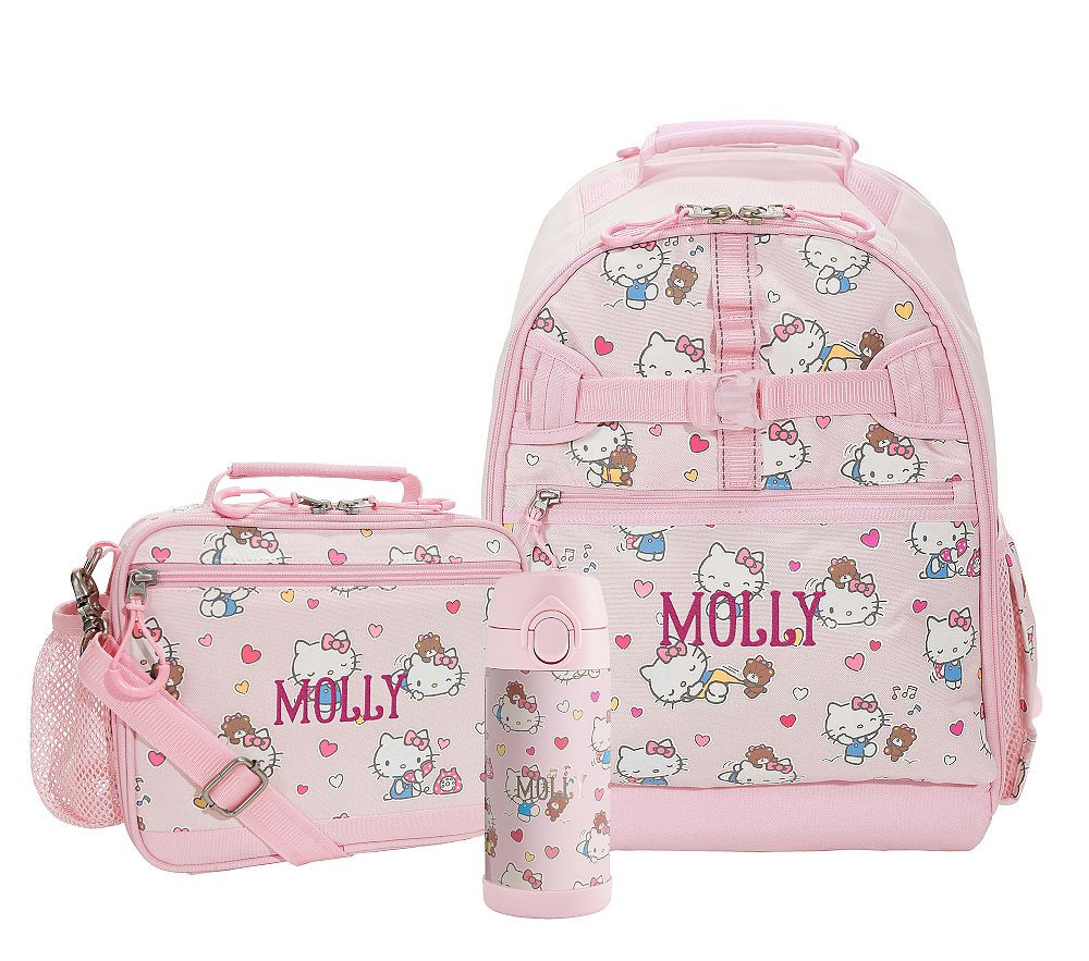 Hello Kitty\u00ae Hearts Glow-in-the-Dark Adaptive Mackenzie Backpack & Lunch Bundle, Set of 3 | Pottery Barn Kids