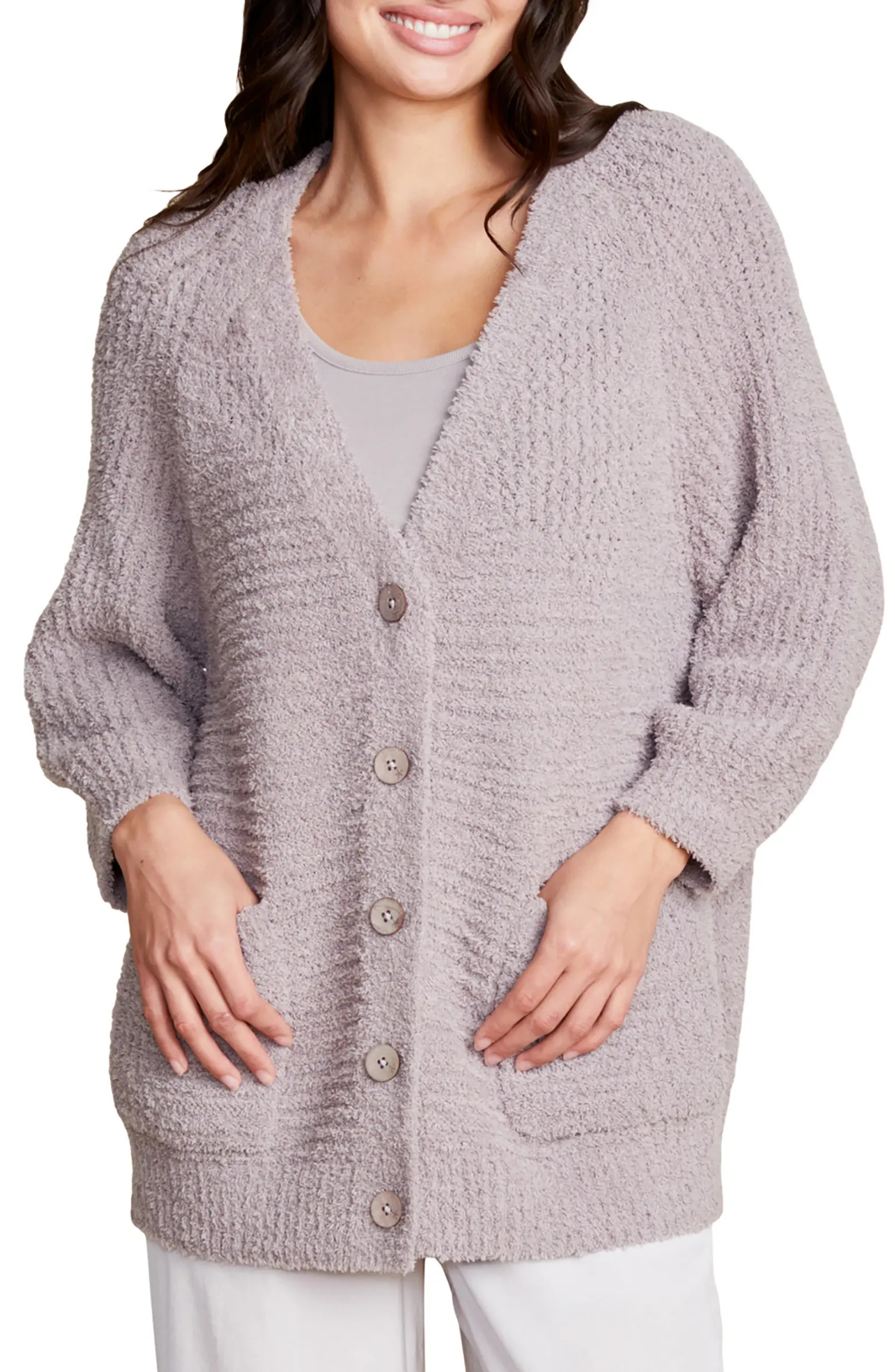 Barefoot Dreams® Cozy Twist Raglan Cardigan | Nordstrom | Nordstrom