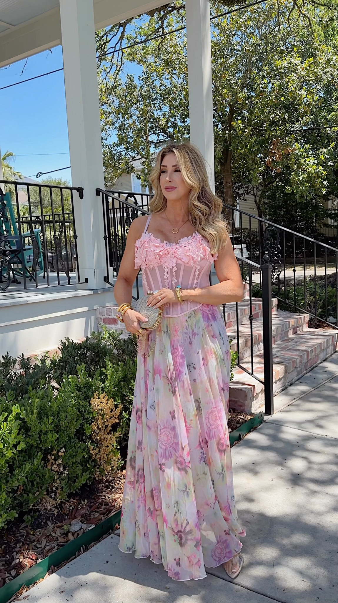 Keeping the fun spring looks going with this textured pink top and floral flowy skirt. Perfect for spring and summer weddings. 

Spring dresses, spring outfits 2026, summer outfits 2026, floral maxi skirt, special event dress, wedding guest dress

#LTKMothersDay #LTKdayinmylife #LTKWedding