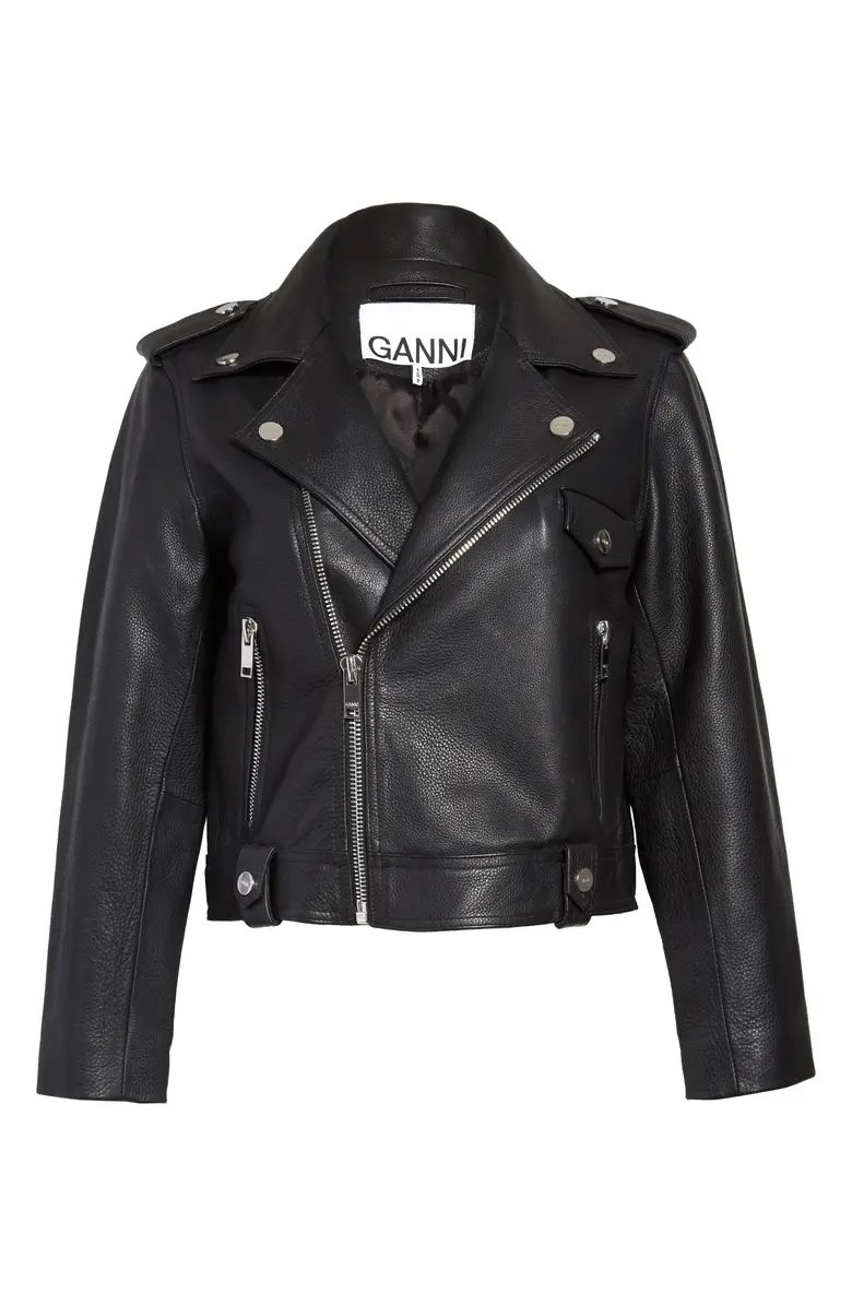 Leather Crop Moto Jacket | Nordstrom