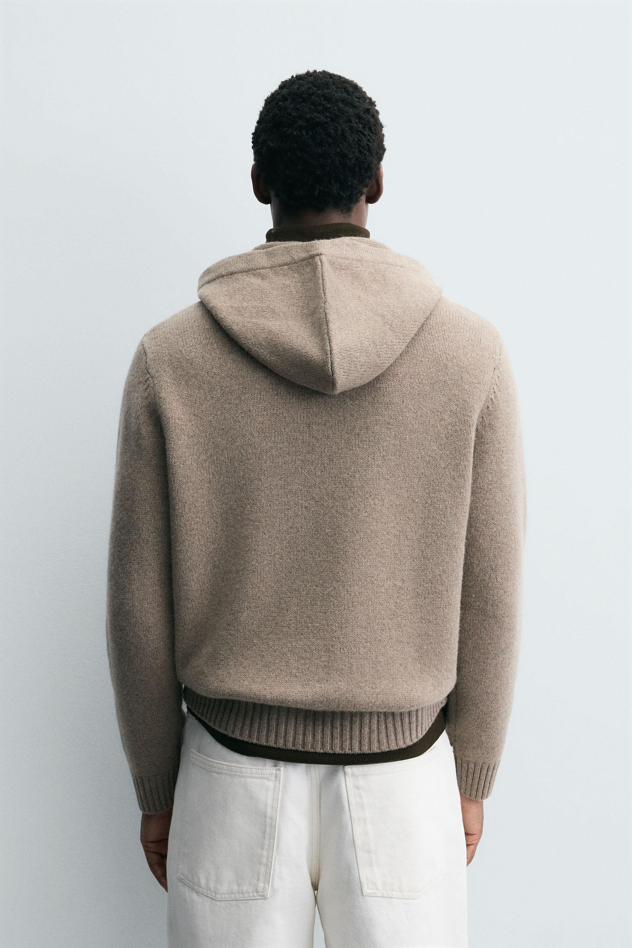 100% WOOL HOODED JUMPER | Zara US