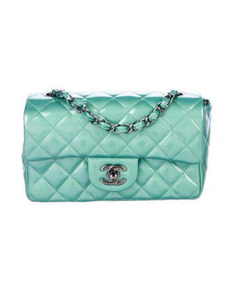 Chanel Classic Mini Rectangular Flap Bag Turquoise | The RealReal