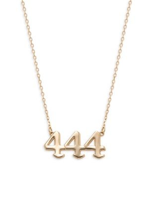 Saks Fifth Avenue 14K Yellow Gold 444 Angel Number Cable Chain Necklace on SALE | Saks OFF 5TH | Saks Fifth Avenue OFF 5TH