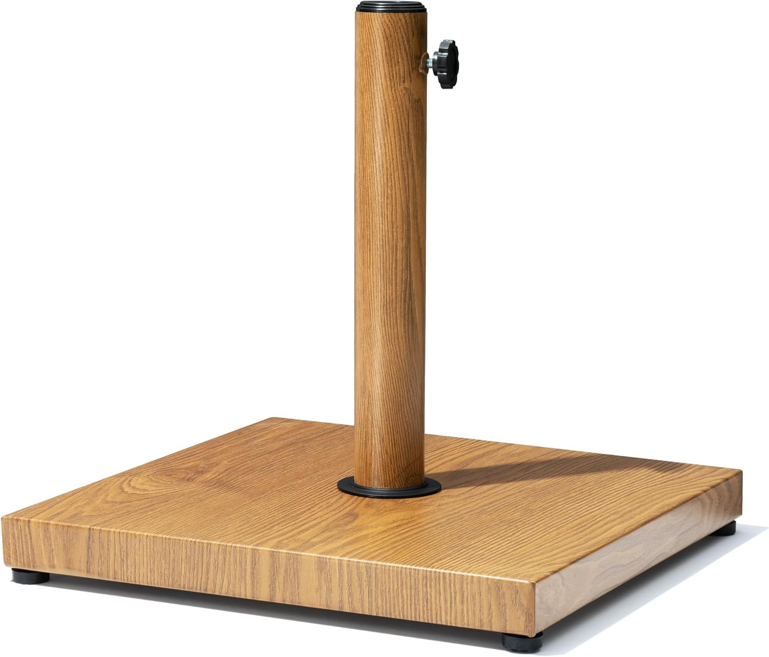 Patio Umbrella Base, 43lbs Outdoor Heavy Duty Square Concrete Stand, Fits 6-12ft Fringe Market Um... | Amazon (US)