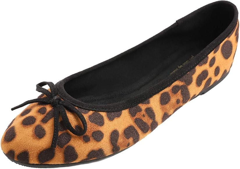 FEVERSOLE Women's Ultra Soft Colorful Memory Foam Cushioned Faux Suede Home Ballet Flats | Amazon (US)
