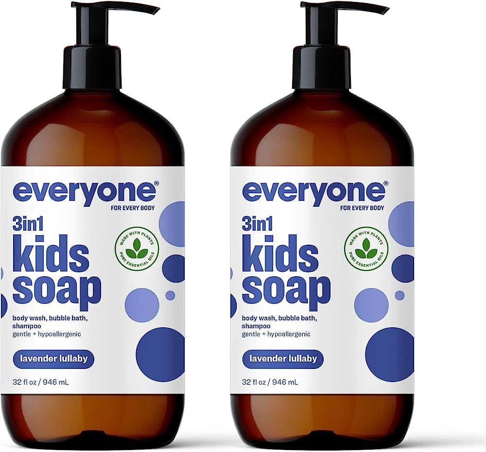 Everyone 3-in-1 Kids Soap, Body Wash, Bubble Bath, Shampoo, 32 Ounce (Pack of 2), Lavender Lullab... | Amazon (US)