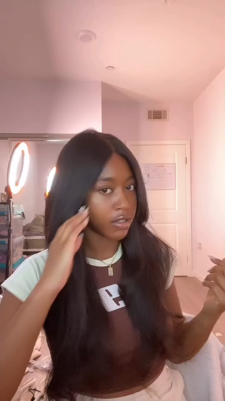 Grwm @styiedwigs #getstyied 
should i get y’all a custom discount code? 

•
•
•
#gluelesswig #hairstyleinspo #loosecurls #explore #silkpress

#LTKBeauty #LTKHoliday #LTKU