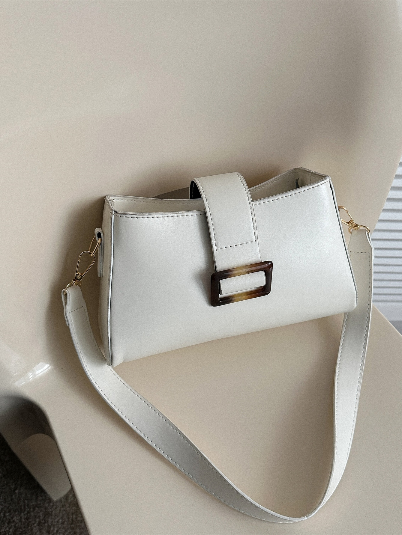 Buckle Decor Baguette Bag | SHEIN