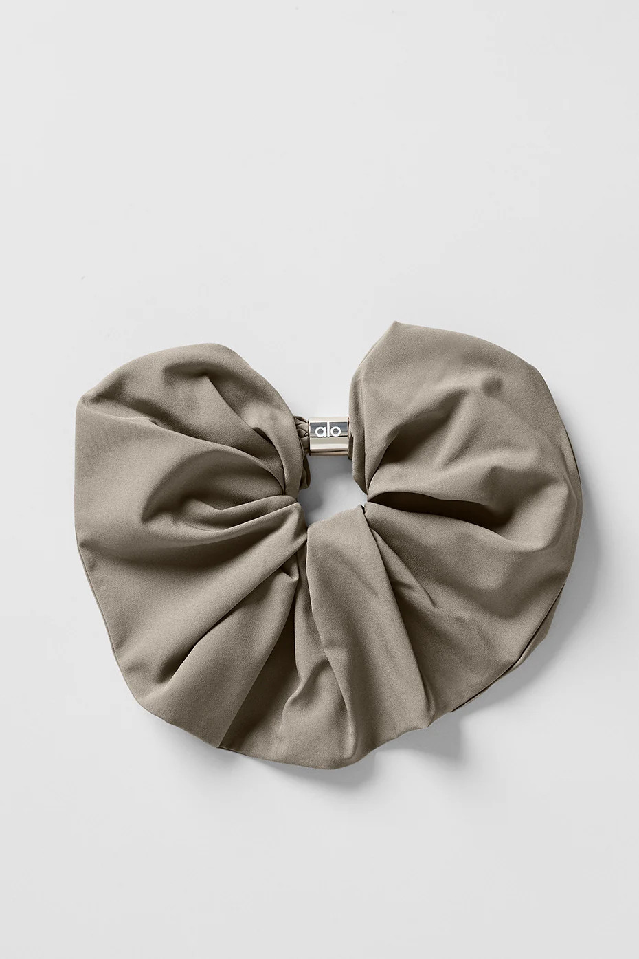 ALO | Bead It Oversized Scrunchie in Light Cocoa Brown | Alo Yoga