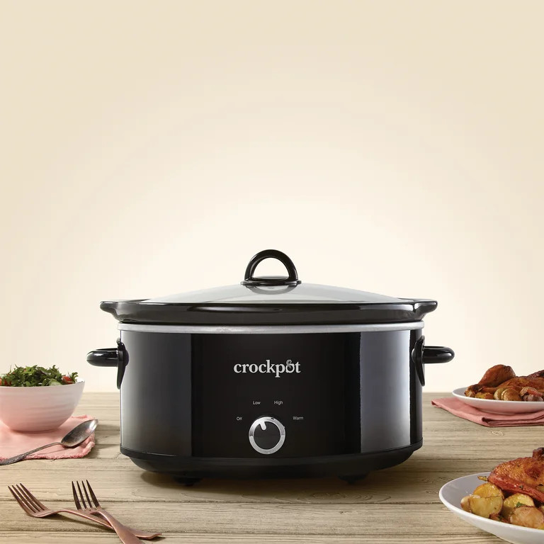 Crock-Pot® Manual 7-Quart Slow Cooker, Black - Walmart.com | Walmart (US)