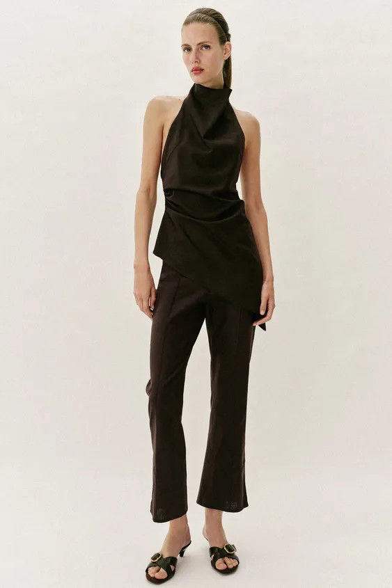 LINEN HALTER TOP | Zara US