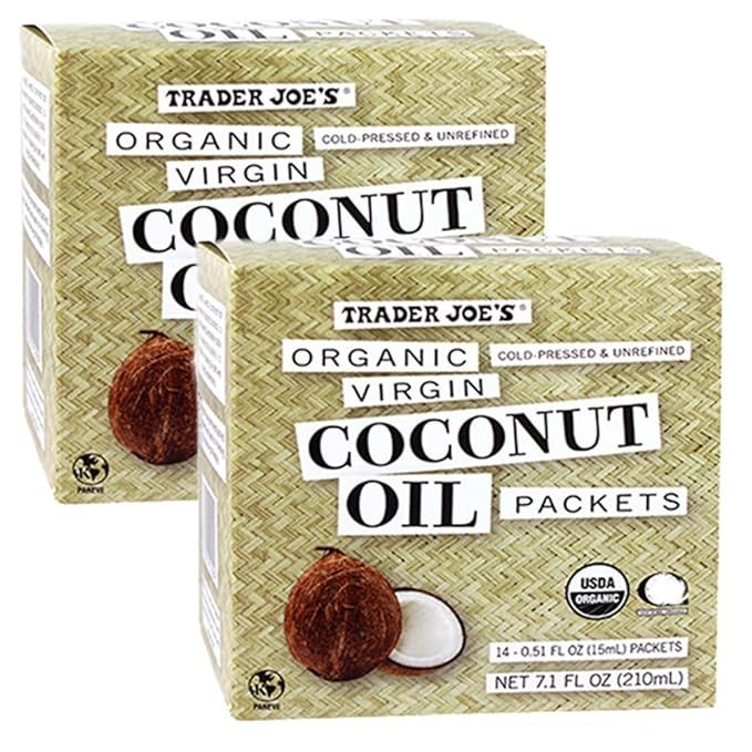 Trader Joe's Organic Coconut Oil Packets, 2-Pack (28 packets) Virgin Coconut Oil. Essential Fatty... | Amazon (US)