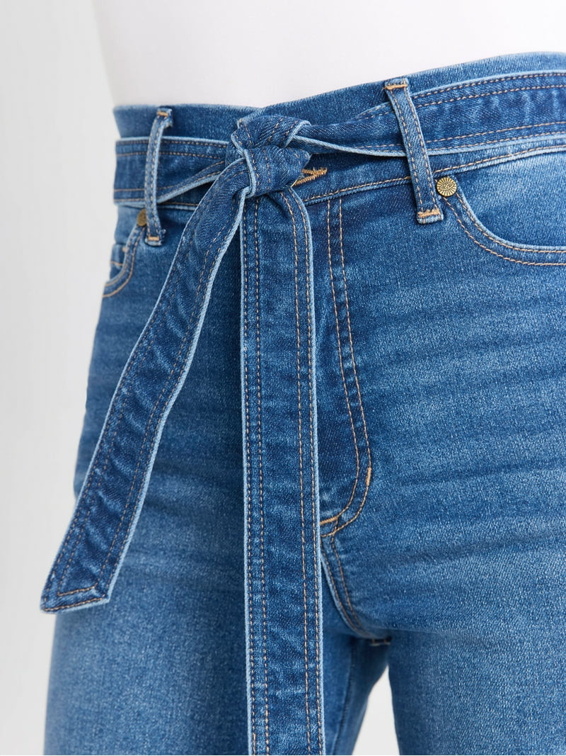 Sofia by Sofia Vergara Women's and Women's Plus Margot Wide Leg High Rise Cargo Jeans with Belt, ... | Walmart (US)