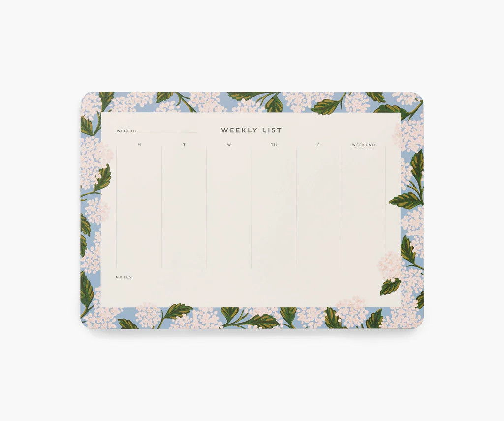 Weekly Desk Pad - Hydrangea | Rifle Paper Co.