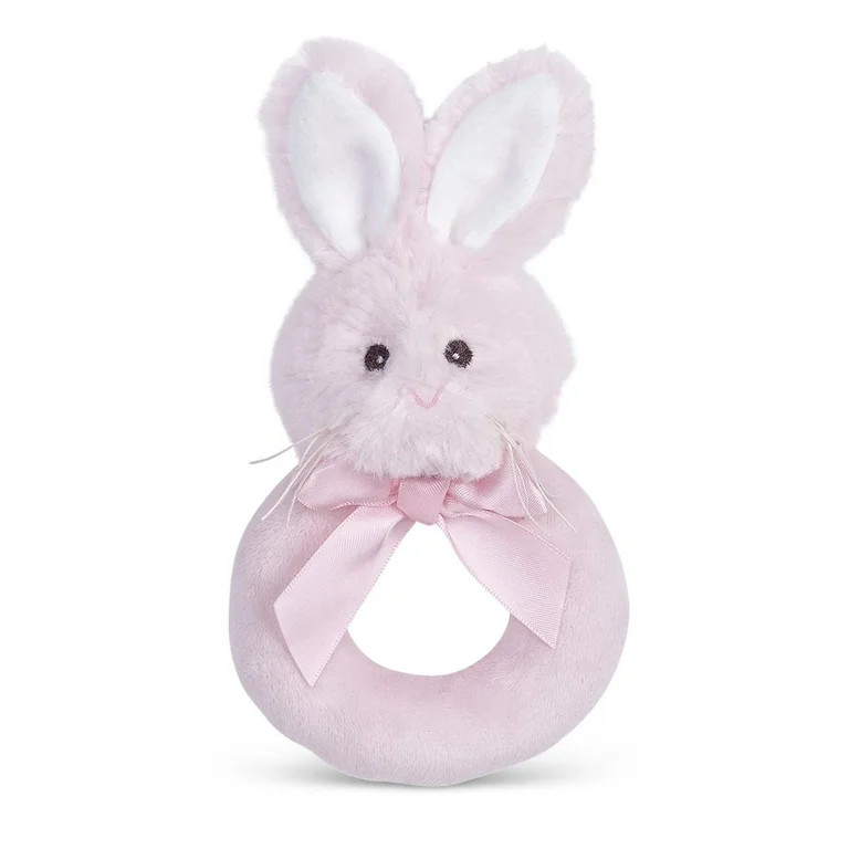 Bearington Baby Lil' Bunny Pink Plush Stuffed Animal Soft Ring Rattle, 5.5", Easter Bunny Rabbit,... | Walmart (US)