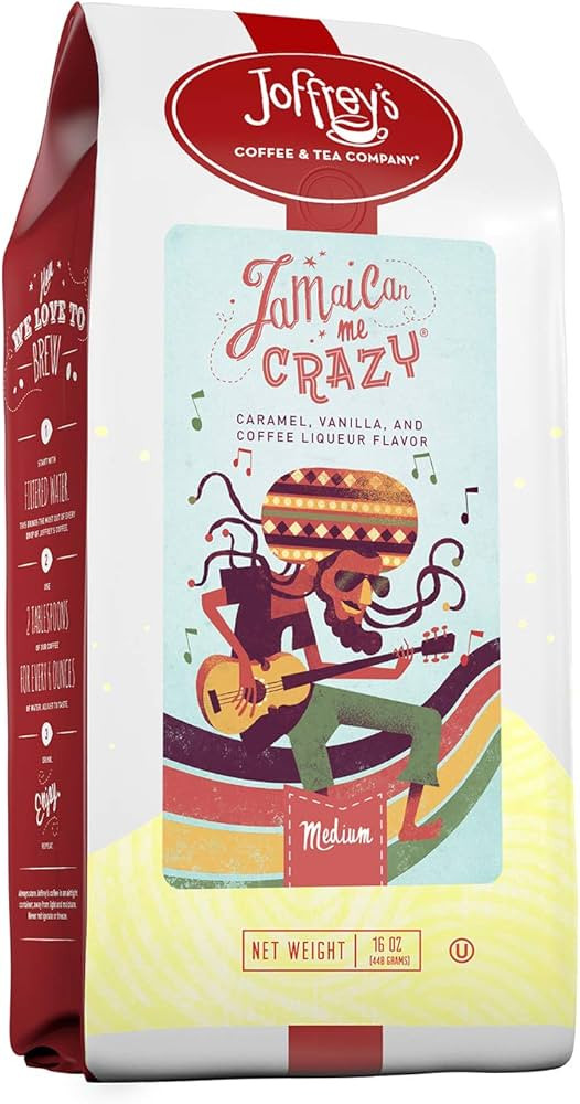 Joffrey's Coffee - Jamaican Me Crazy, Flavored Coffee, Artisan Medium Roast, Arabica Coffee Beans... | Amazon (US)