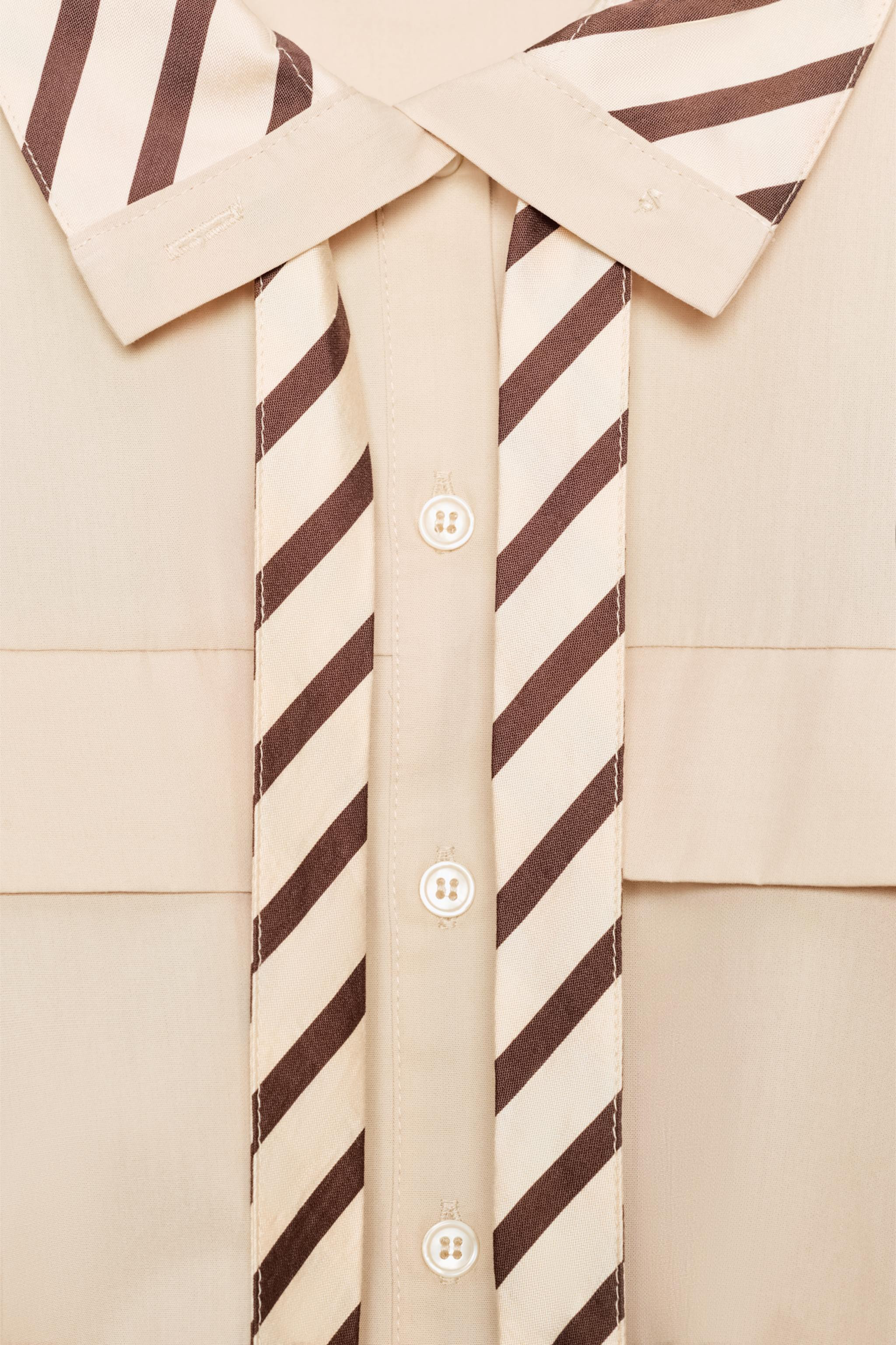 CONTRAST COLLAR POPLIN SHIRT | Zara US