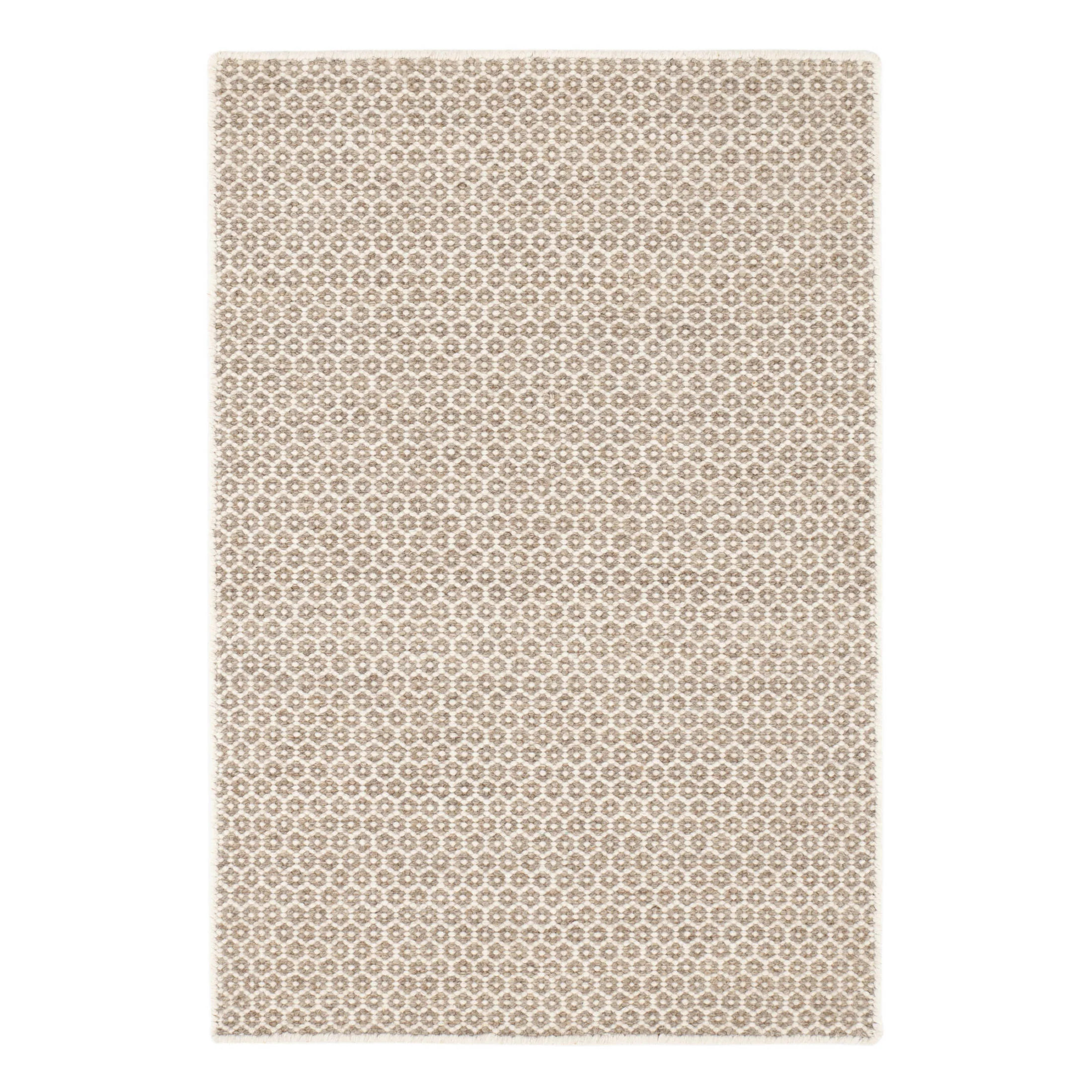 Honeycomb Natural Handwoven Wool Rug | Annie Selke