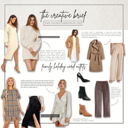 Holiday card photo outfit inspo, holiday outfits, photo shoot ideas

Engagement shoot, fall outfit, wedding guest, fall wedding, fall style, sweater dress, boots, leather pants, tweed dress 

#LTKstyletip #LTKHoliday #LTKsalealert
