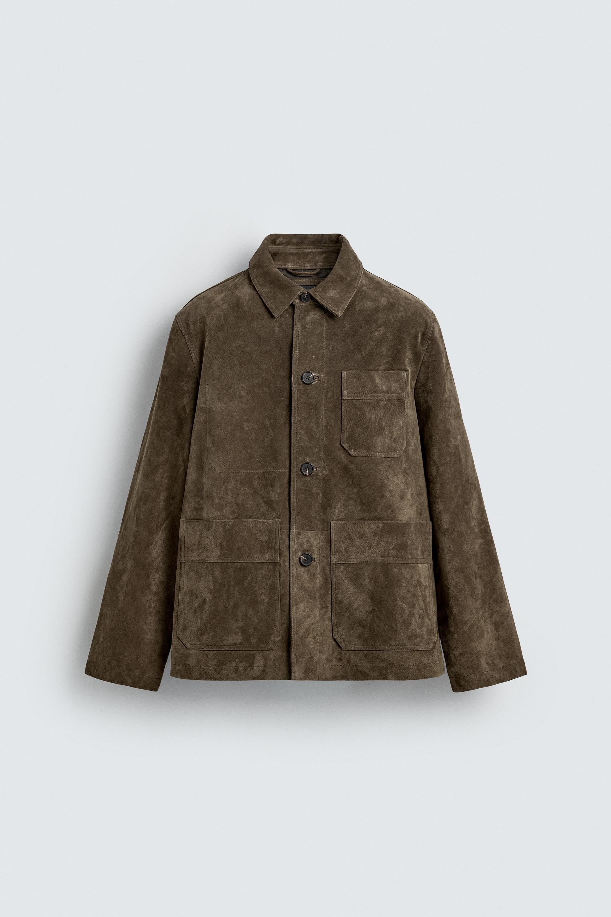 SUEDE LEATHER OVERSHIRT | Zara US