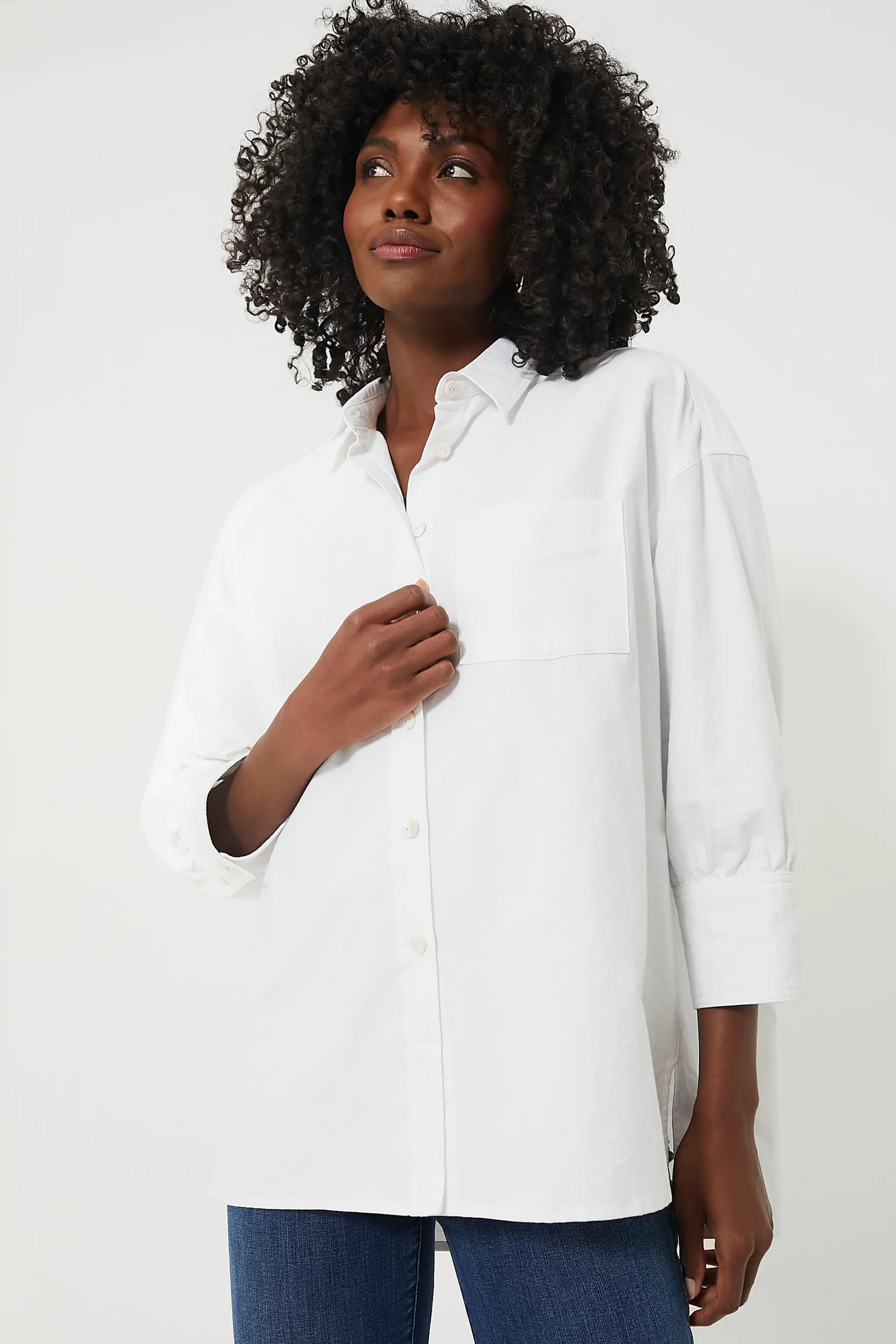 Blue Oxford Adair Boyfriend Shirt | Tuckernuck (US)