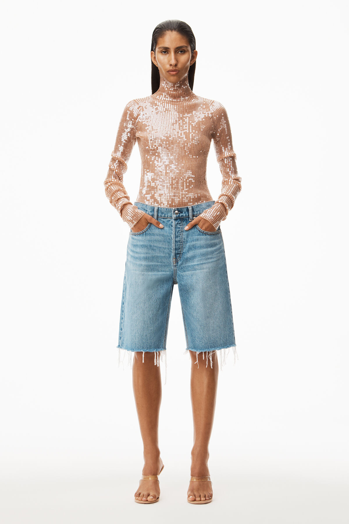 MID RISE JEAN SHORTS IN DENIM | Alexander Wang