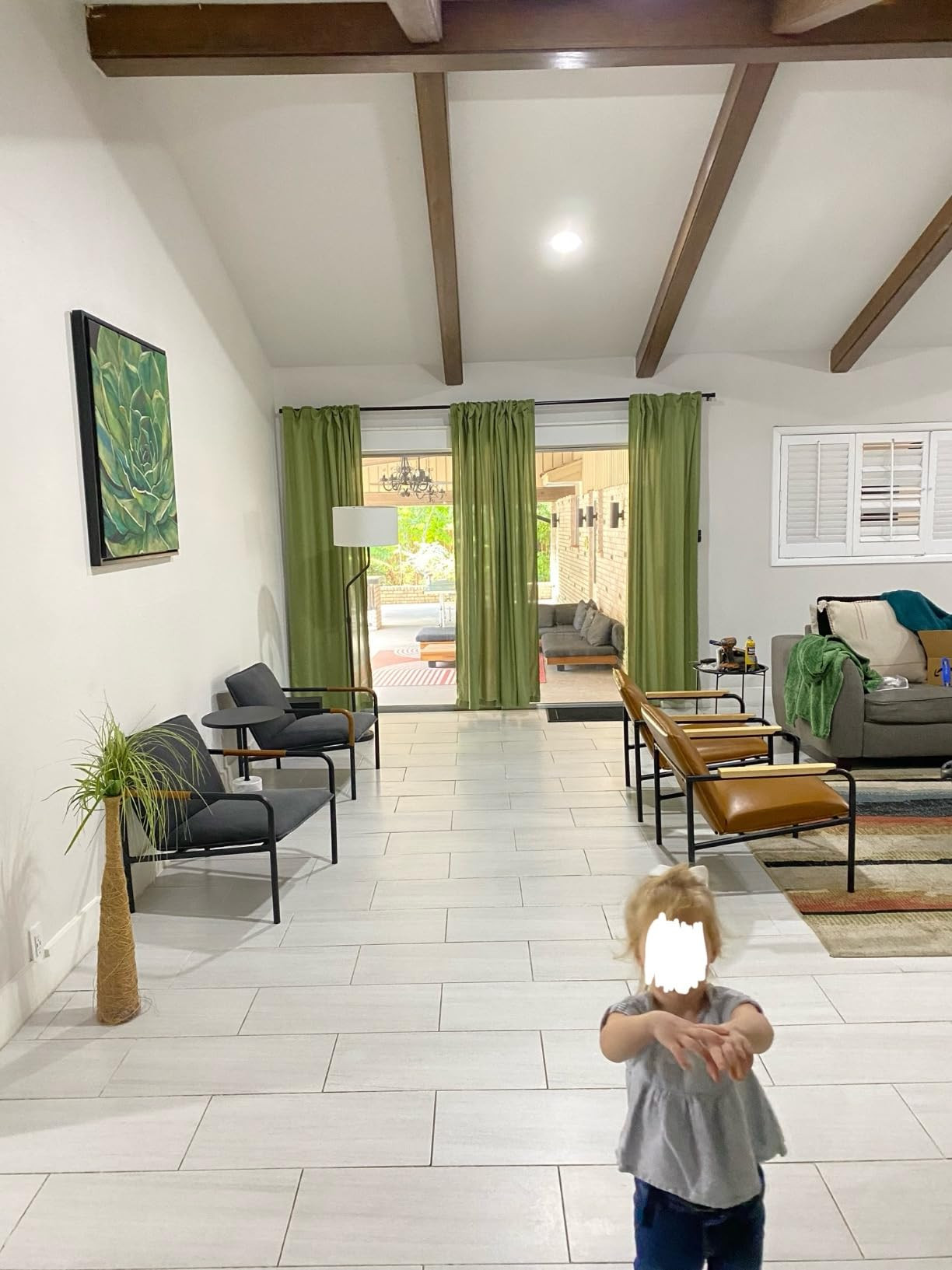 Linen Curtains Natural Linen Blended Curtains Back Tab Window Treatments Panels Drapes for Living... | Amazon (US)