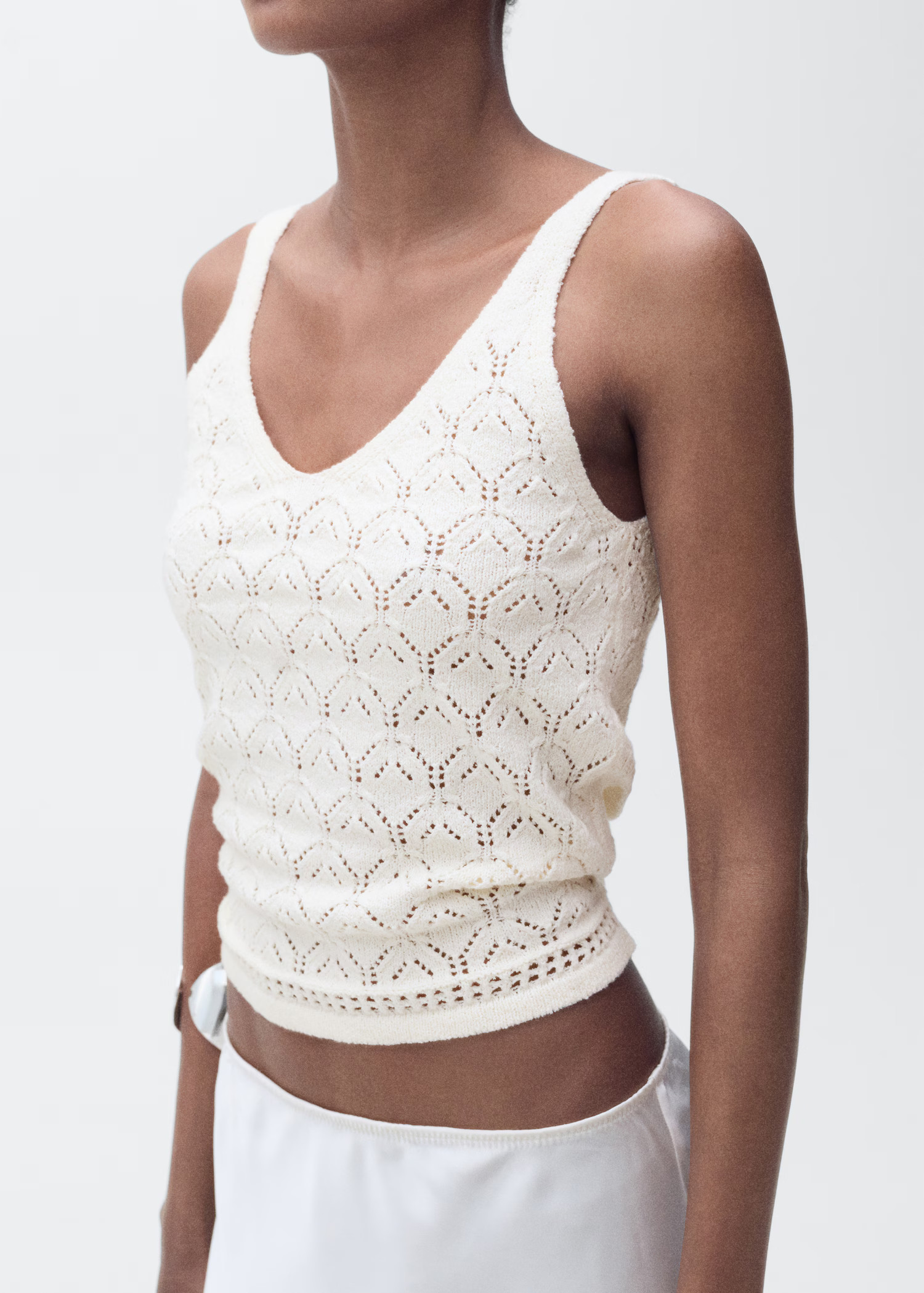 Openwork details knit top - Women | MANGO USA | Mango (US/MX/AU)