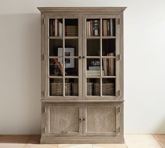Livingston 48.5" x 73.5" Glass Cabinet | Pottery Barn (US)