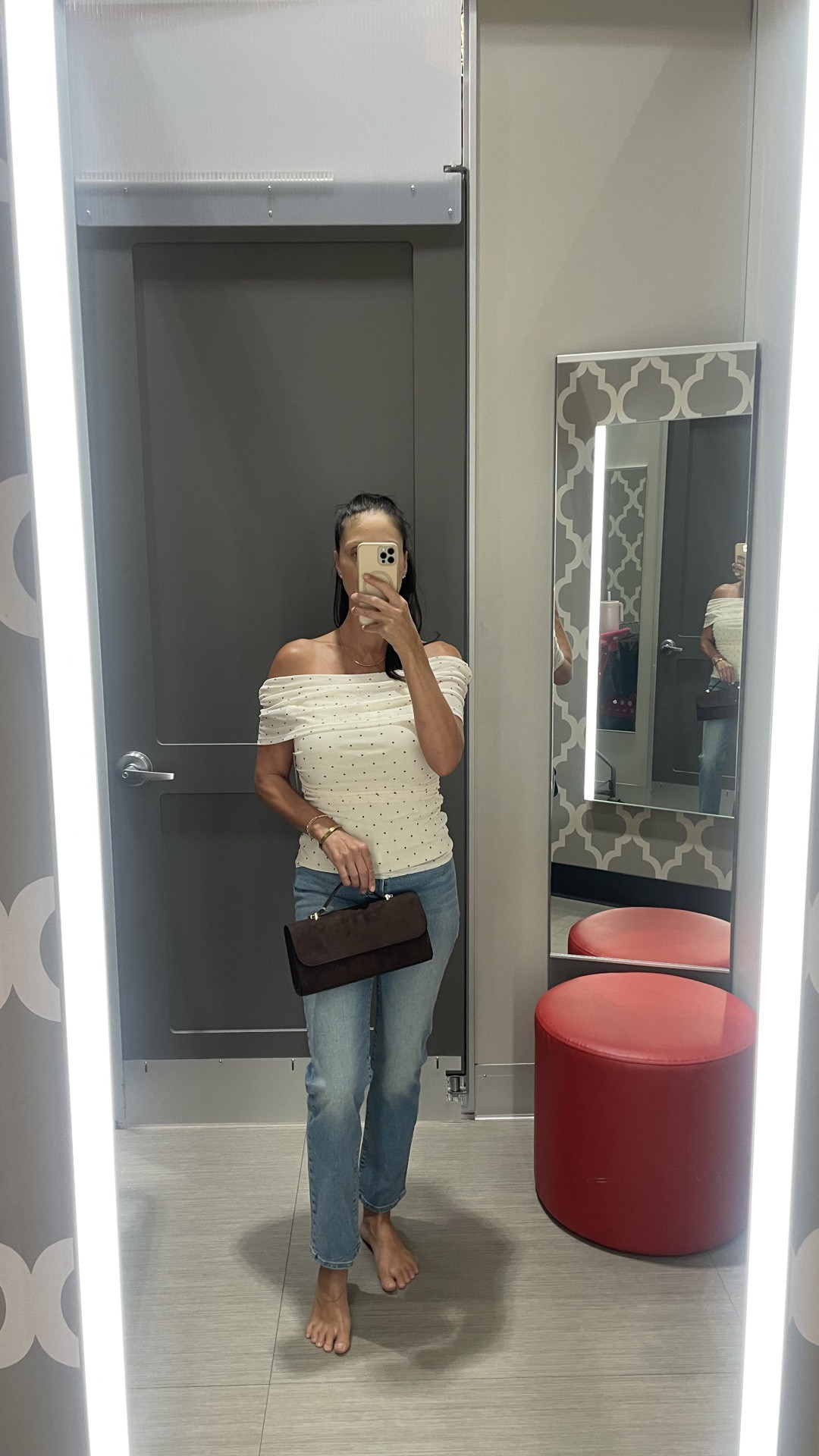 The off-the-shoulder Target top you’ll want to wear for girls’ night, date night & early fall 🤍🍸

This mesh top is double lined so it’s not sheer, and it’s SO comfortable. I paired it with denim for an elevated look, but it would also be perfect with a skirt or skort for a dressier going-out outfit.

I love pieces that can be dressed up or down and transition so easily from late summer into fall!

SAVE this outfit for later & FOLLOW me for affordable fashion finds, Target favorites + try-ons that are actually worth shopping 🤍

✨ MUST be following me for links to automatically send to your inbox.

#OffTheShoulderTop #DateNightStyle #GirlsNightOutfit #FallFashion #GoingOutTop #FallOutfitInspo #AffordableFashion #DenimOutfit #FallStyle #GoingOutOutfit #WomensFashion 
#OutfitInspiration #DateNightOutfit

@Target @levi