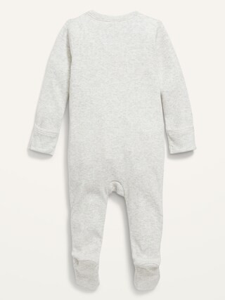 Unisex Sleep & Play Rib-Knit Footed One-Piece for Baby | Old Navy (US)