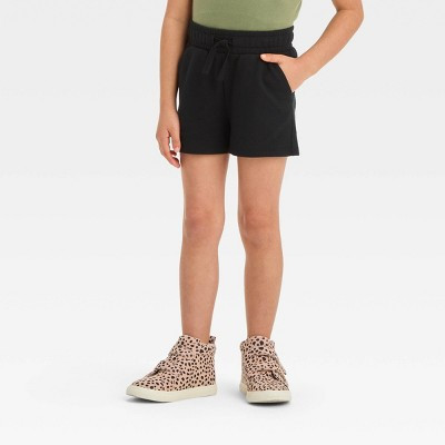 Toddler Knit Shorts - Cat & Jack™ Black 12M: Elastic Waist, French Terry | Target
