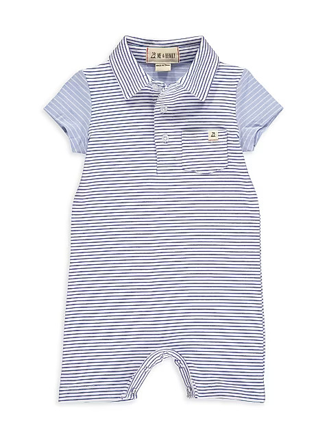 Baby Boy's Striped Saltash Polo Romper | Saks Fifth Avenue