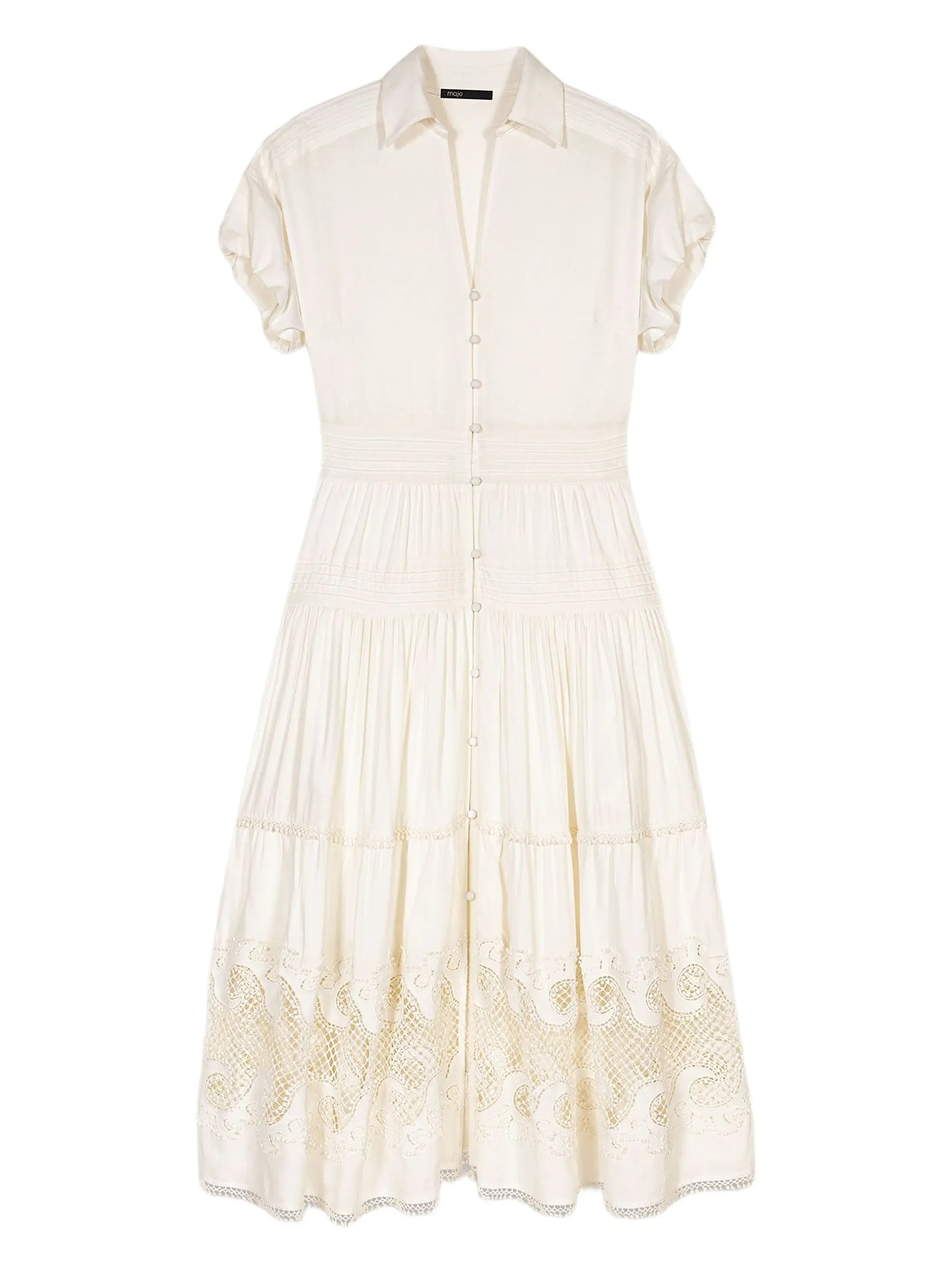 Embroidered Ruffled Maxi Dress | Saks Fifth Avenue