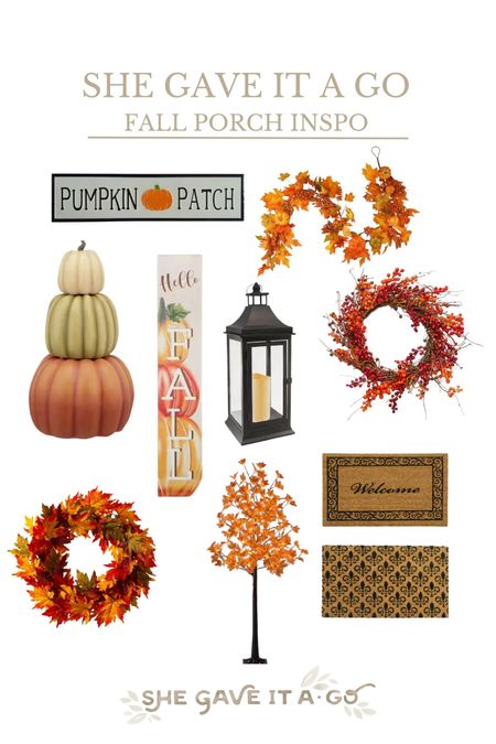 Fall porch finds from The Home Depot // Fall wreath // doormat // pre-lit maple tree 

#LTKSeasonal #LTKhome #LTKHalloween