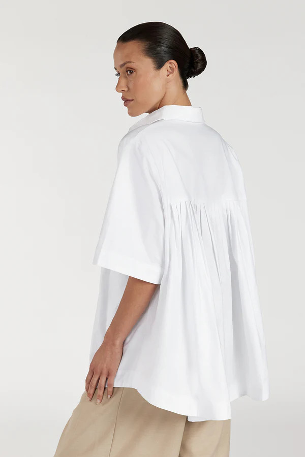 MABEL WHITE COTTON SHIRT | DISSH
