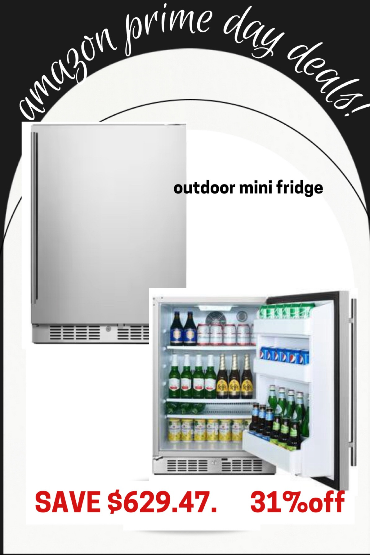 Upgrade your outdoor space with our favorite outdoor fridge, now on a huge sale for Prime Day! This 24-inch, 5.6 cu. ft. built-in outdoor refrigerator is perfect for keeping your drinks and snacks cool while you enjoy the summer. Don't miss out on this incredible deal! 🍹❄️ #OutdoorLiving #PrimeDayDeals #LTKhome #OutdoorFridge